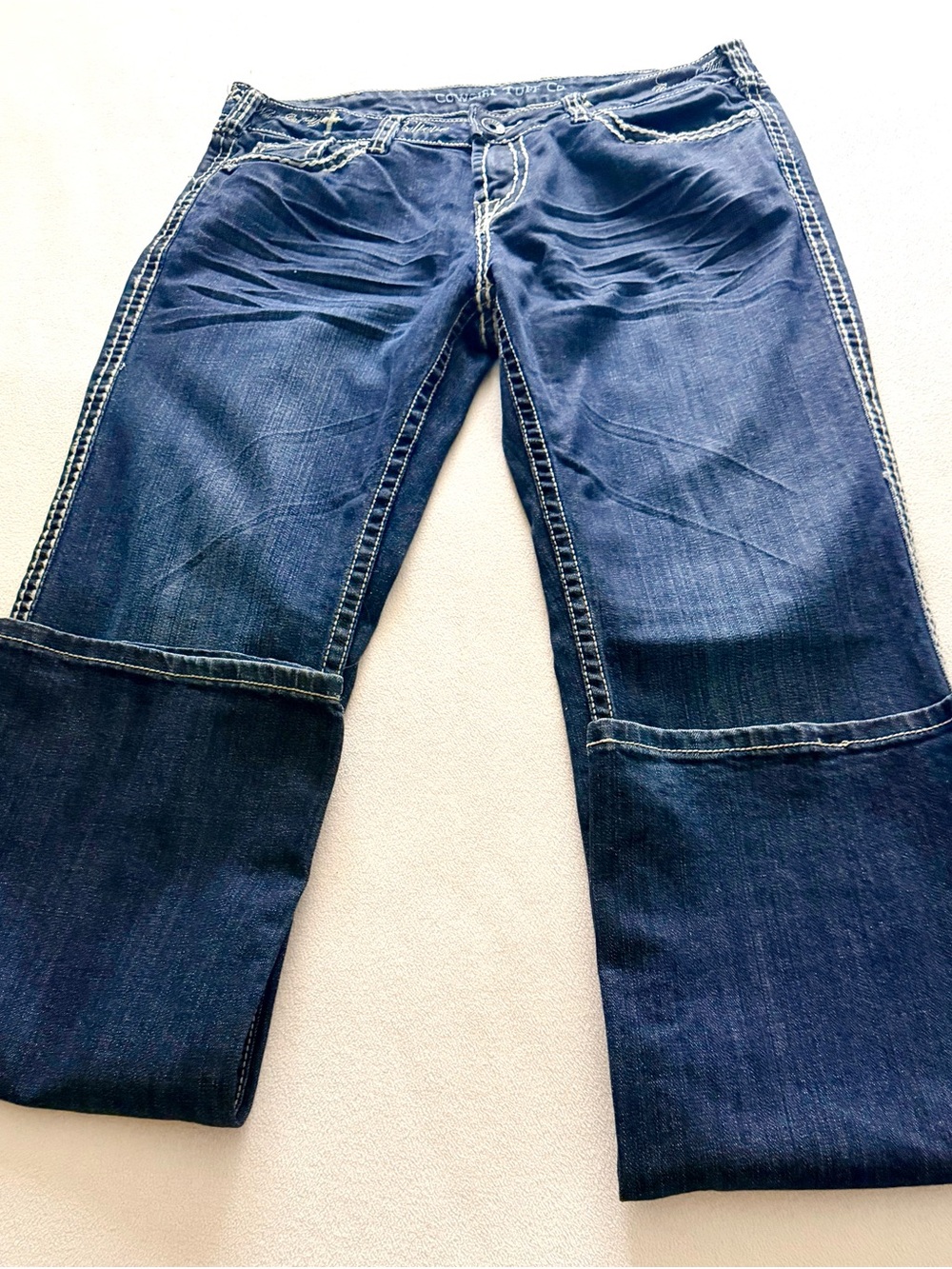 Cowgirl Tuff Co Women's Dark Blue Straight-Leg Jeans